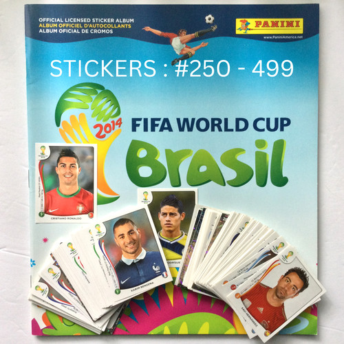 2014 Panini World Cup Brazil ⚽️ Stickers #250-499 Pick to Complete Your Album
