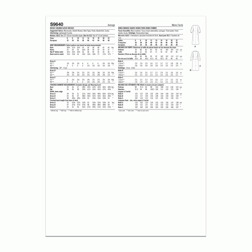 Simplicity Sewing Pattern S9640h5 Misses’ Dolman Sleeve Dresses size 6-14 - Picture 7 of 7