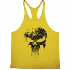 Fitness Sleeveless Breathable Male Tank Vest  Cartoon Summer stringers Tank top