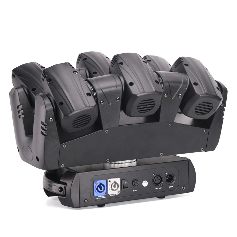 6 Cabezales LED RGB Cabezal Móvil Escenario Iluminación Rayo Láser Bar Disco Fiesta DJ Luz Foto 3 de 4