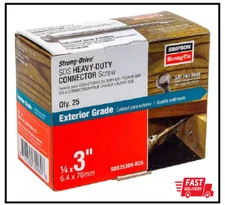 1/4 In. X 3 In. Strong-Drive SDS Heavy-Duty Connector Screw (25-Pack)