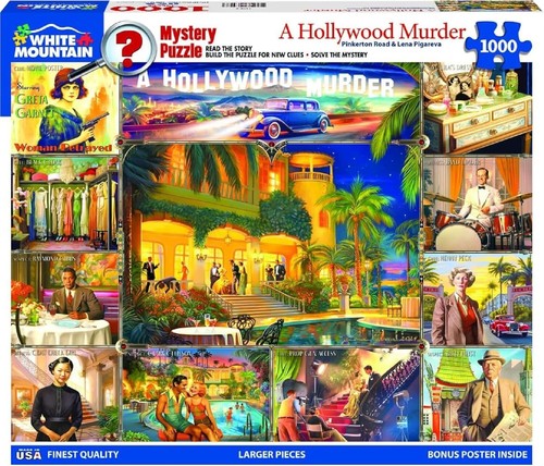 A Hollywood Murder Mystery Puzzlespiel Von White Mountain 76cm x 61cm
