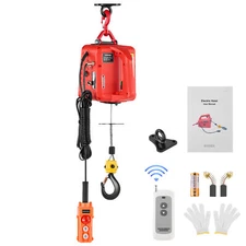 CREWORKS Portable 3in1 Electric Hoist Winch 1100lb Capacity 25ft Lifting Height