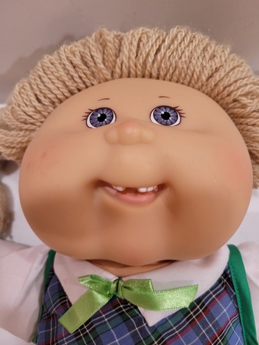 2004 Cabbage Patch Kids Doll Blonde Hair Blue Eyes Play Along PA-25 Blue Plaid - Picture 2 of 12