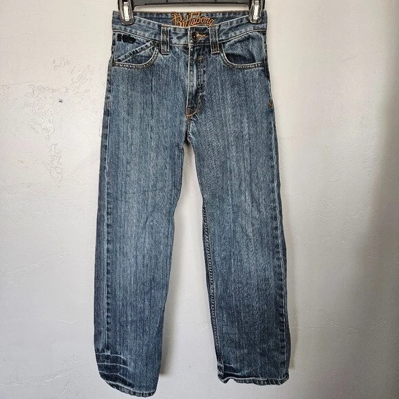 Billabong Jeans Boys 24" Waist 10 The Point Straight Leg Medium Wash Denim — 第 2/4 张图片