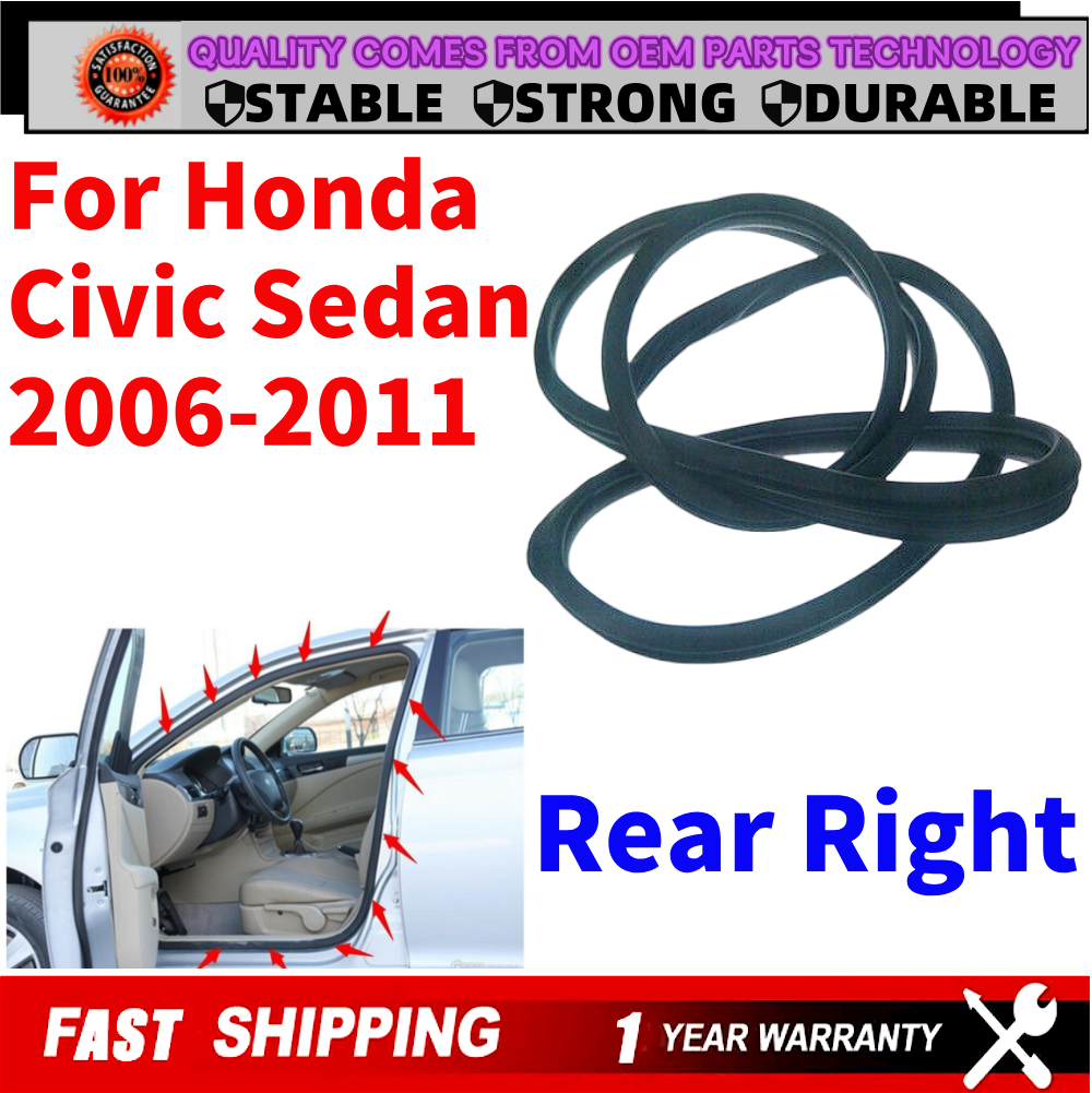 2006-2011 Honda Civic Sedan Right Rear Weatherstrip Seal Replacement