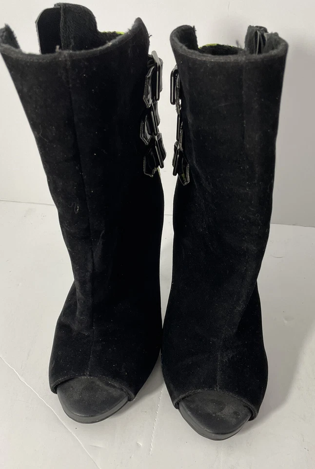 Туфли на высоком каблуке женские 5 дюймов туфли на высоком каблуке с открытым носком ботинок лайм зеленый змея размер 8 - Изображение 3 из 4