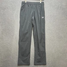 REEBOK ID Training Pants Mens Small Gray Windbreaker Lightweight Activewear