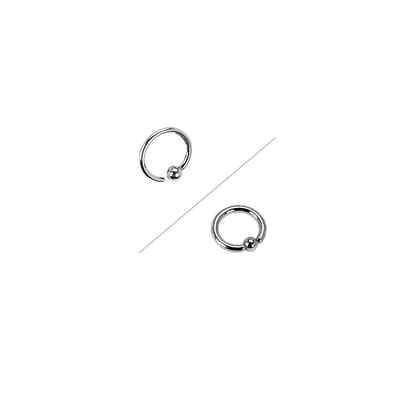 Circular Ring Captive Bead Ring One Side Fixed Ball 18G 14G 5 Length Available