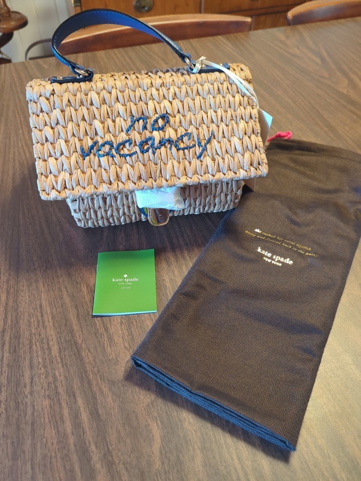 Kate Spade Spring Forward Birdhouse wicker Handbag NWT | eBay