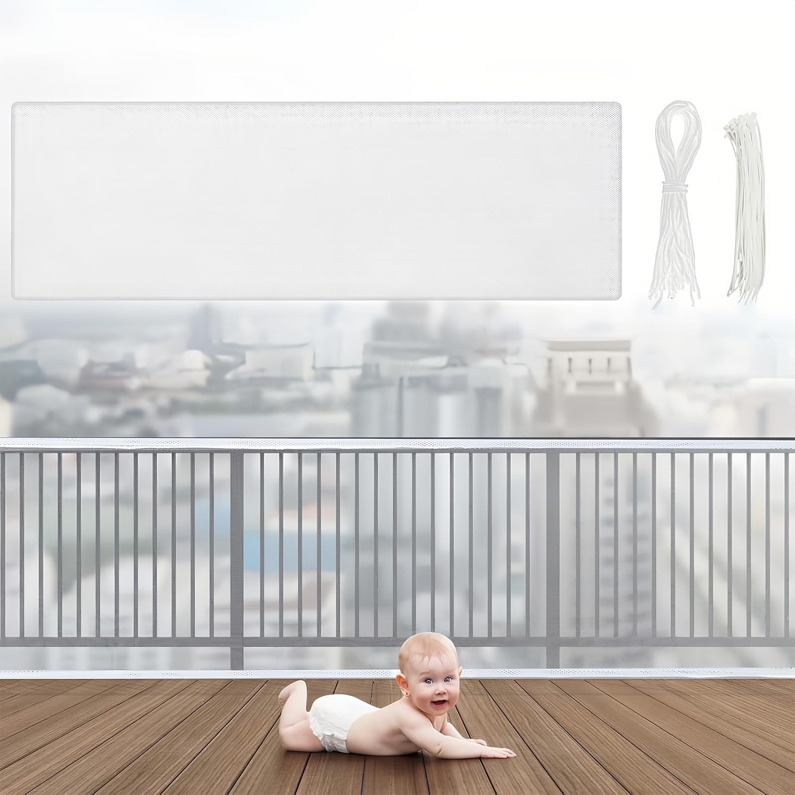 Filet protection enfant 300 cm pour eviter les chutes de balcon et d'escalier