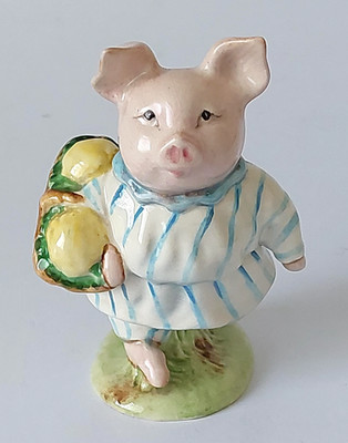 Beswick ~ Beatrix Potter '' LITTLE PIG ROBINSON '' BP 2a Gold Oval