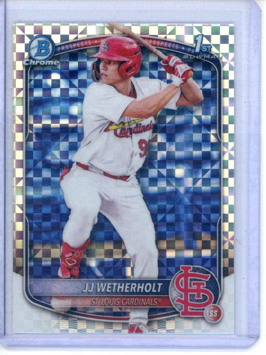 2025 Bowman Chrome 1st JJ Wetherholt Prospect X-Fractor Cardinals AA563