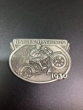 Vintage 1993 Harley-Davidson Belt Buckle The Hillclimber Pewter Motorcycle 1930