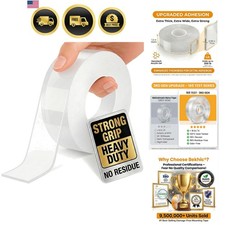 Double Sided Tape Heavy Duty, Clear Mounting Tape Nano Double Sided Adhesive ...