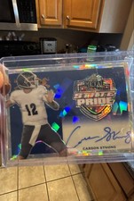 2022 Leaf Metal Draft - State Pride Autographs Carson Strong #SP-CS1 Silver...