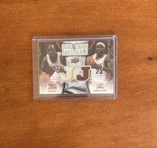 2009-10 UD Dual Game Materials Michael Jordan HOF LeBron James GU Dual Patch RED