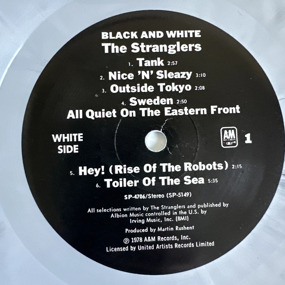 THE STRANGLERS BLACK AND WHITE VINYL LP USA GREY MARBLED WAX NR MINT IN SHRINK - Image 4 of 4