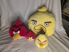 Angry Birds Plush Lot Yellow Bird Misprint Red Chuck