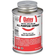 All-Purpose Fast-Setting Medium Clear Plumbing Cement for ABS, PVC and CPVC Pipe