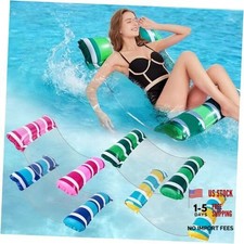 4 Pack Inflatable Pool Float Hammocks, 4-in-1 Water Floating Mesh Chair for