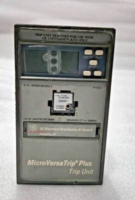 GE MICROVERSATRIP PLUS TRIP UNIT AK075C3F3004 P725 TR30B 3000A TESTED FREE SHIP