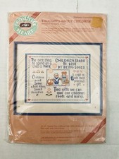 1987 DIMENSIONS STAMPED CROSS STITCH KIT THOUGHTS ABOUT CHILDREN 12  X 9  NOS