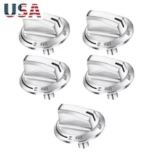 5pcs Stove Knob Replacement PS16227241 For Frigidare Gas Range Burner Parts