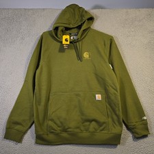 Carhartt Fast Dry Force Hoodie Mens Medium Green Light Sweatshirt Outdoor NWT