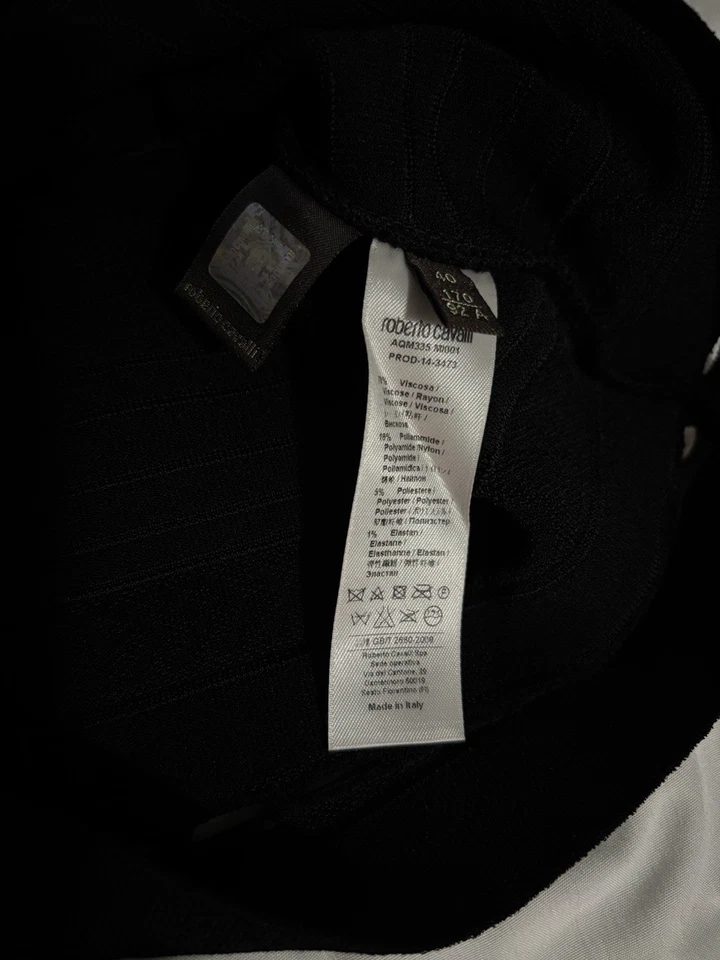 Juego de vendaje de dos piezas con ojal Roberto Cavalli para mujer negro talla 40 Foto 4 de 4