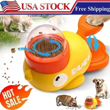 Dog Puzzle Feeder Interactive Cat Food Treat Dispenser Cartoon Duck Press Pet OY