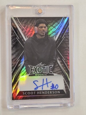 2023 Leaf Exotic SCOOT HENDERSON RC Rookie Auto Elephant Prismatic #/4