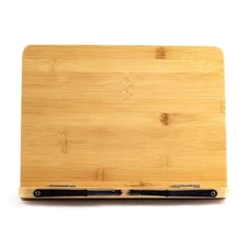 Large A+XL Bamboo Book Stand for Textbooks Reading Hands Free Cookbook Laptop