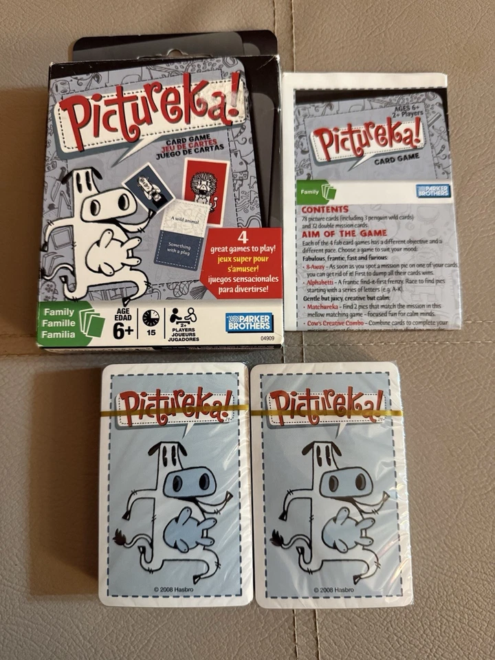 Pictureka! Card Game Parker Brothers Box Open / Cards Sealed / NEVER PLAYED - Image 3 of 3