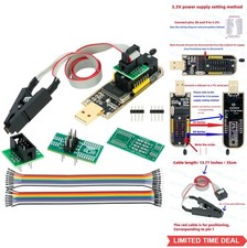 CH341A EEPROM BIOS Programmer USB SPI I2C SOIC8 SOP8 Clip SOP16 Adapter 24 25