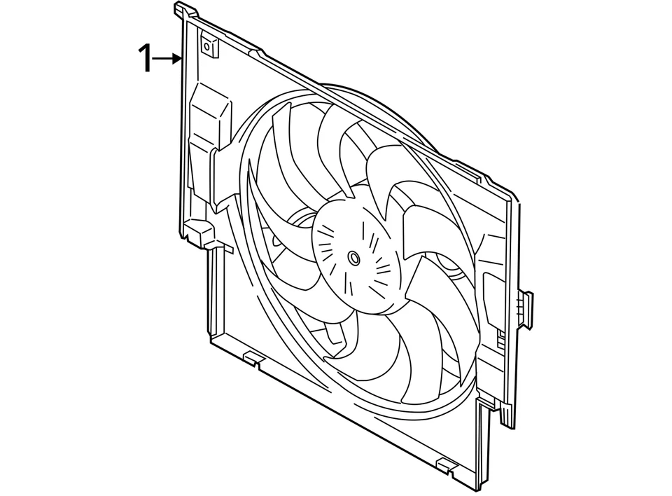 Conjunto de ventilador de refrigeración del radiador BMW M3 M4 G80 G82 G83 8666816 2021 - 2025 OEM Foto 4 de 4