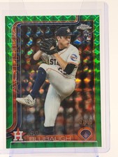 2025 Topps Chrome Update AJ Blubaugh Green Geometric Refractor Rookie RC  /99