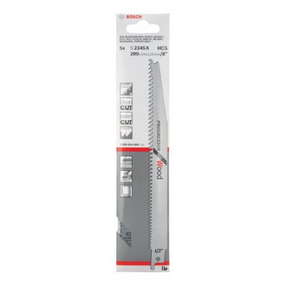 Bosch Professional Bosch, Set di Lame per seghetto Dritto, per Legno, 5 pz. / 26