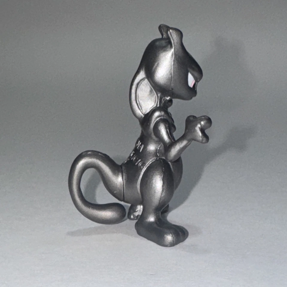 Figura Pokémon Mewtwo Plata Metálica De Colección 1999 TOMY Pokemon Figura Foto 2 de 4