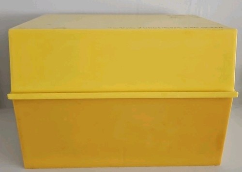 Ancienne boîte bibliothèque carte recette Betty Crocker 1971 jaune made USA - Photo 2/3