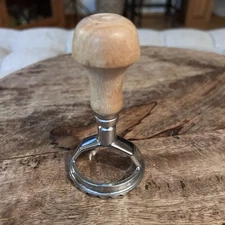 Great Vintage Ravioli Dumpling Cutter with Wooden Handle 2” x 3”, Made In Italy