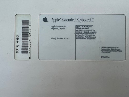 Klawiatura rozszerzona Apple II M3501 BCGM3501 825-2031-A 1990 Białe Alpy - Zdjęcie 8 z 8