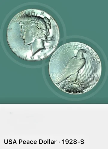 1928-S Peace Dollars, About Uncirculated