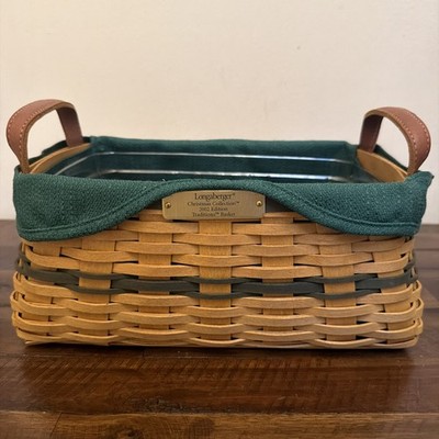 Longaberger Christmas Collection 2002 Edition Traditions Basket Liner Protector