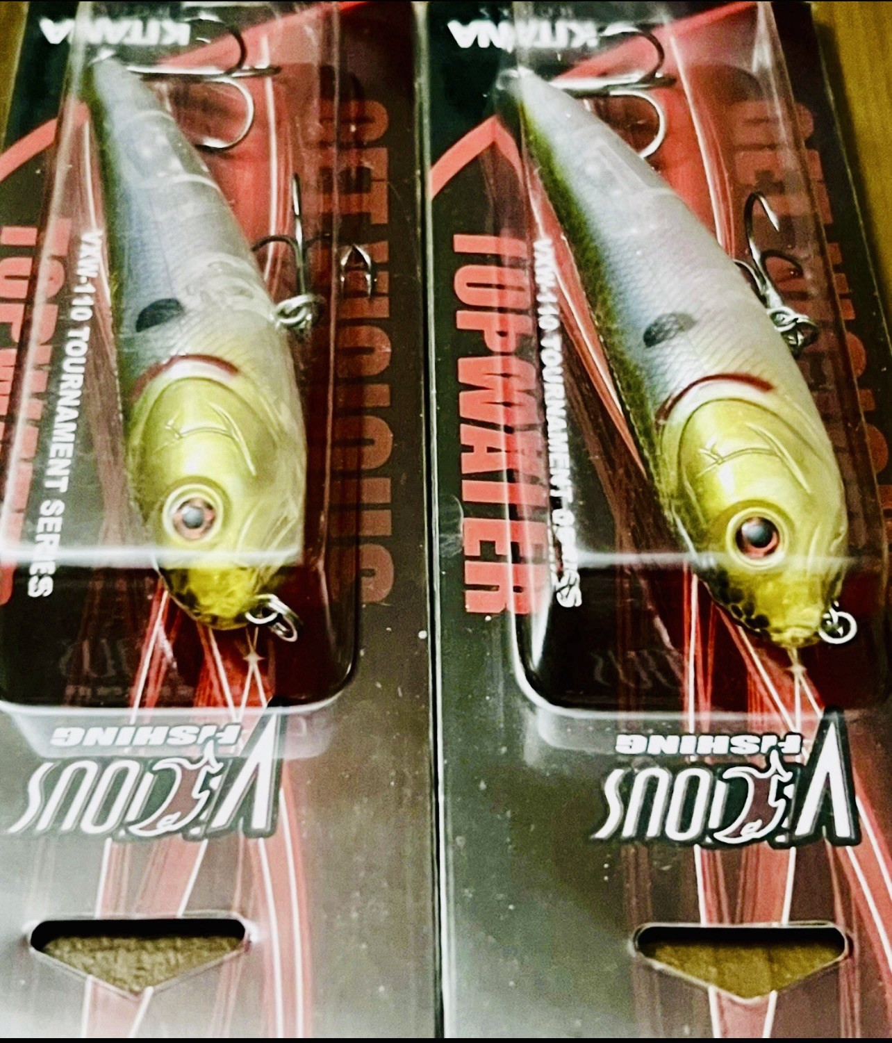 2 Vicious Fishing Xtreme Walk VXW-110 Tournament Topwater Lures GHOST MINNOW - Image 4