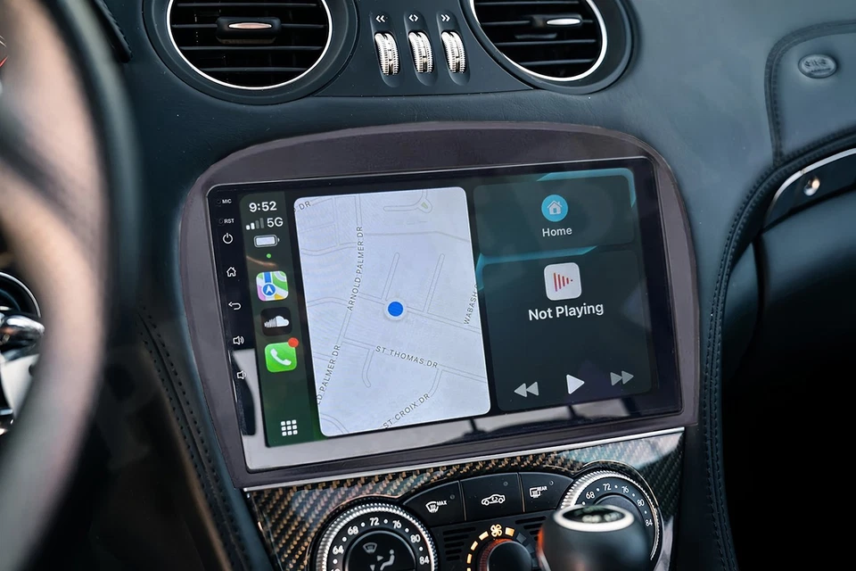 For 2009-12 Mercedes-Benz SL63 SL65 AMG Android 15 Carplay Stereo Radio GPS RDS - Image 2 of 4