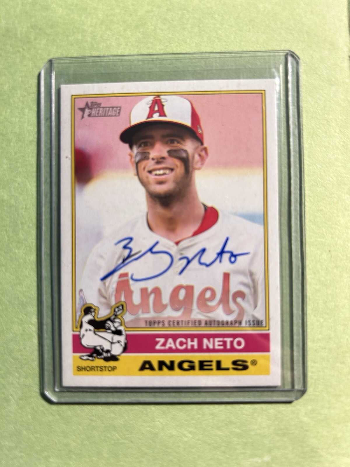 2025 Topps Heritage High Number Zach Neto Real One Auto ROA-ZN