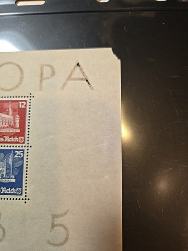Germany Stamp Sc# B68 Ostropa 1935 MNH OG Damaged - See Pics Read Desc $975 cv - Picture 2 of 10