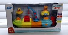 Bath Toys for Toddlers 1-3, Detachable Bath Boat and Squirter Toy for Bathtub