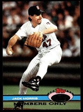 Jack Morris 1991 Stadium Club Members Only #NNO Twins MLB READ FREE SHIPPING